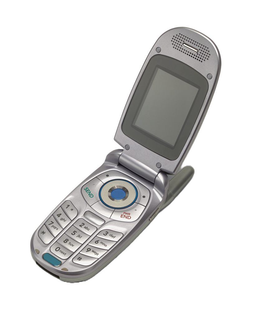 Open flip phone